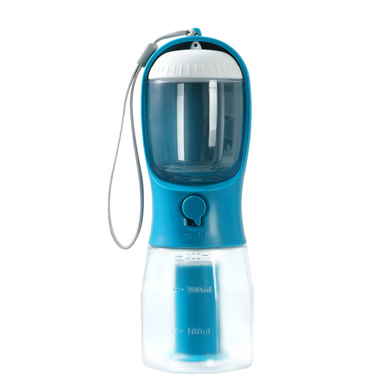 3 in 1 Multifunctional Portable Dog Walking Water Bottle, Blue