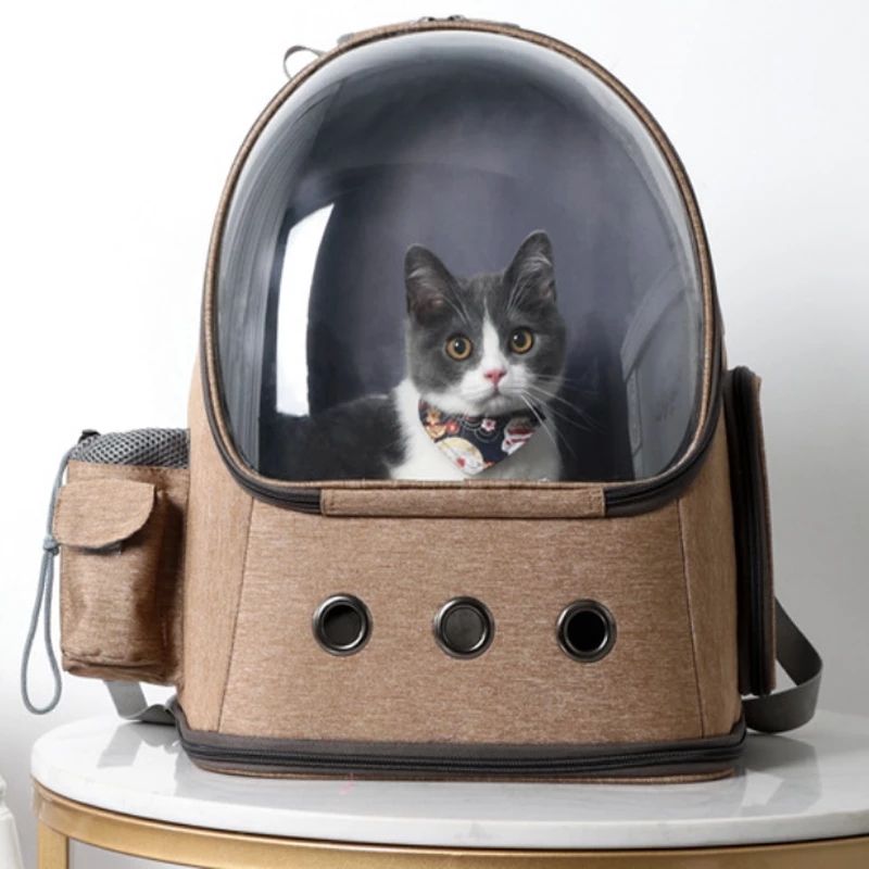 Pet Space Cat Backpack Fashion Transparent Breathable Cat Bag Dog Bag Folding Pet Bag