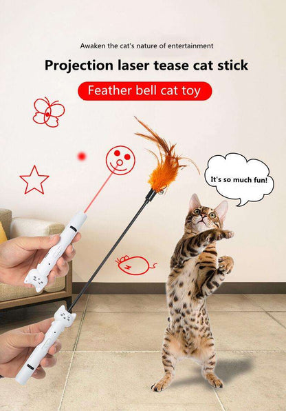 USB Charging Laser Teasing Cat Stick Infrared Laser Light Pattern Projection Cat Toys Pet Supplies Teasing Cat Pen