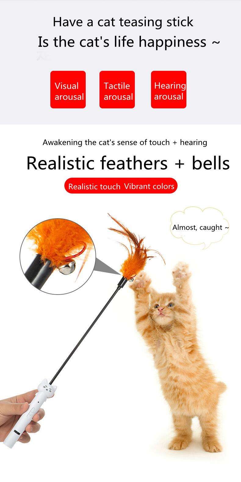 USB Charging Laser Teasing Cat Stick Infrared Laser Light Pattern Projection Cat Toys Pet Supplies Teasing Cat Pen